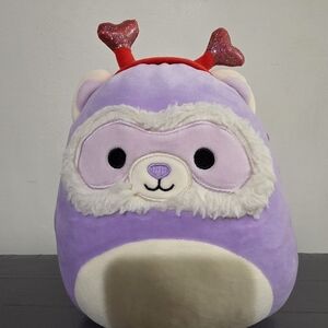 Purple Plush Toy with Heart Antennas